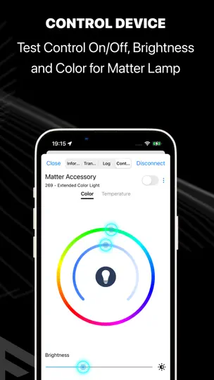 Capture d'écran de Matter Utilities sur iPhone 9