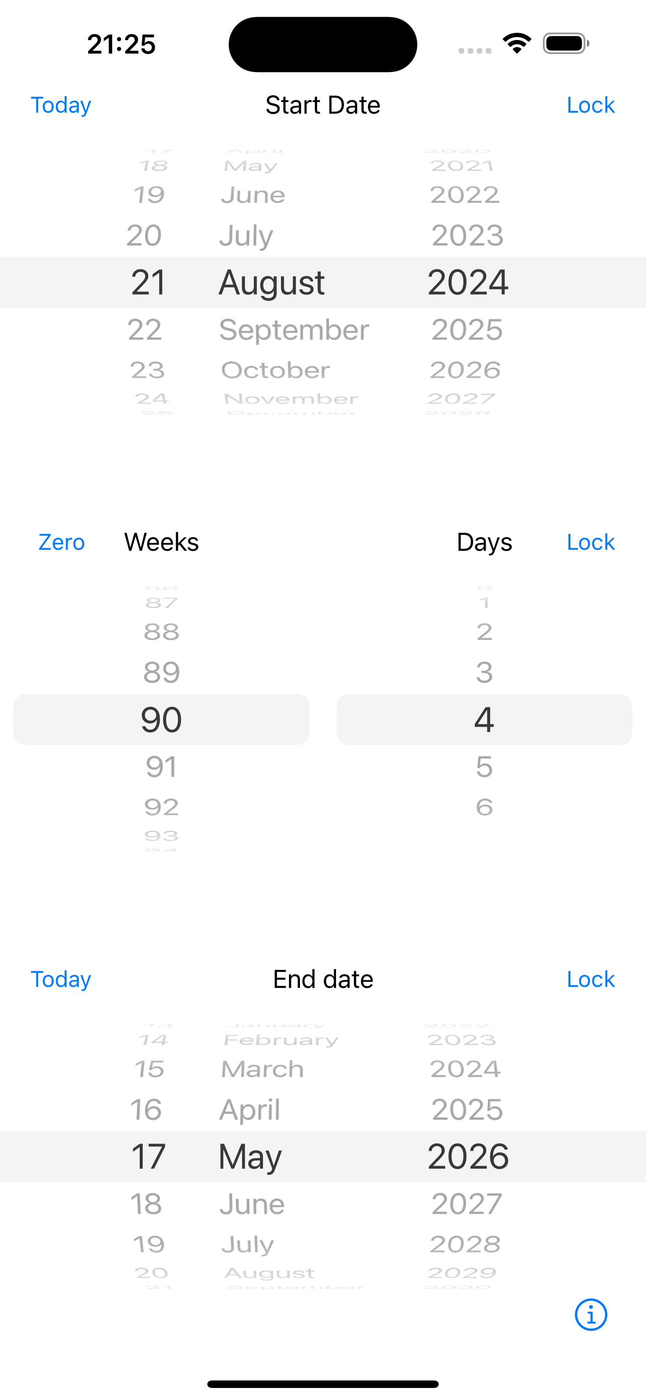 Weeks - Lead time planner