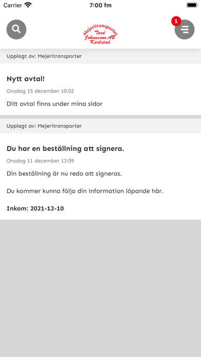 Mejeritransporter Screenshot