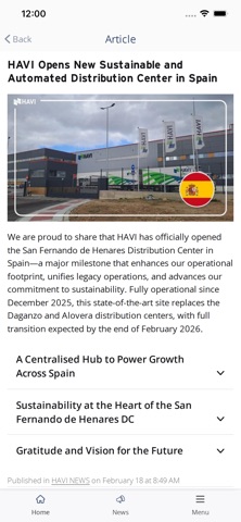HAVI App screenshot