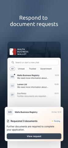 Malta Business Wallet screenshot