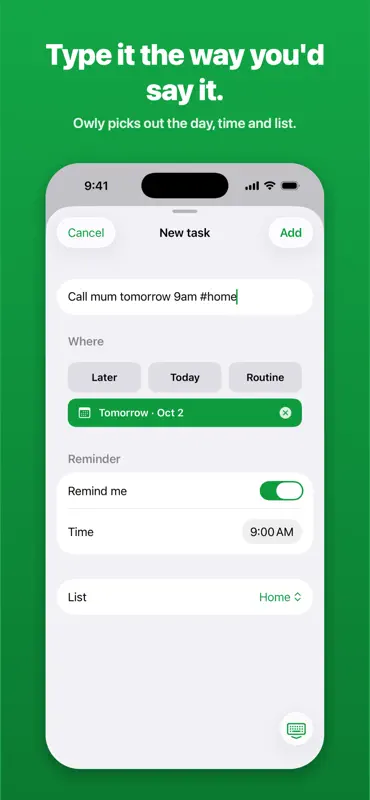 Owly: Shared To-Do & Reminders screenshot 5 of 6
