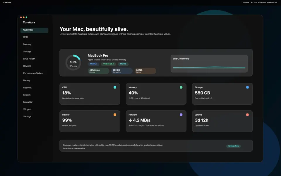 CoreAura screenshot 1 of 4