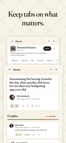 Rhyme Social iPhone screenshot