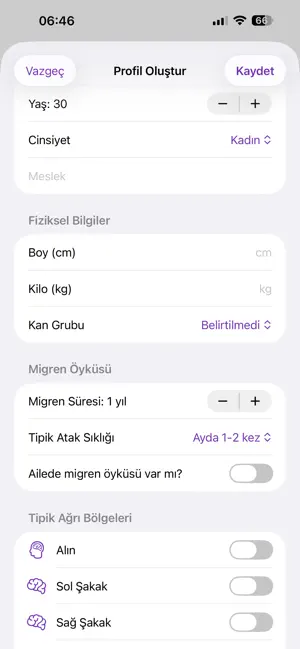 MigrenTakip+ screenshot 2