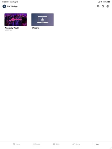 The Tabernacle Church App iPad screenshot