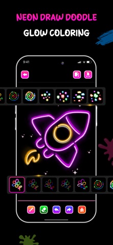 Neon Draw - Glow Doodle Art screenshot