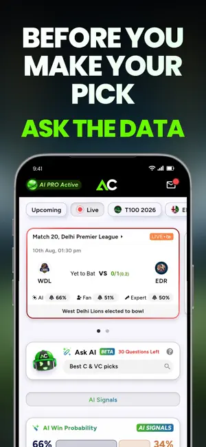 AllCric AI-Cricket Predictions screenshot 1