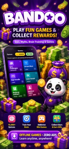 Bandoo: Quiz, Games & Rewards iPhone screenshot