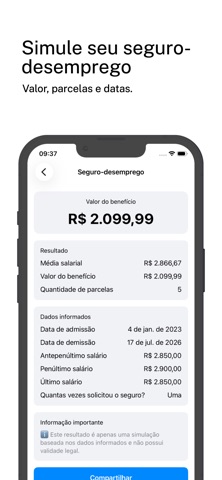 Cálculo Trabalhista CLT iPhone screenshot