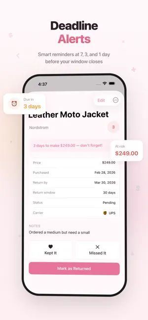 Girl Math: Return Tracker screenshot 3