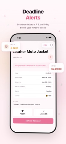 Girl Math: Return Tracker Screenshot 3 of 10