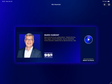 99,5 Montréal iPad screenshot