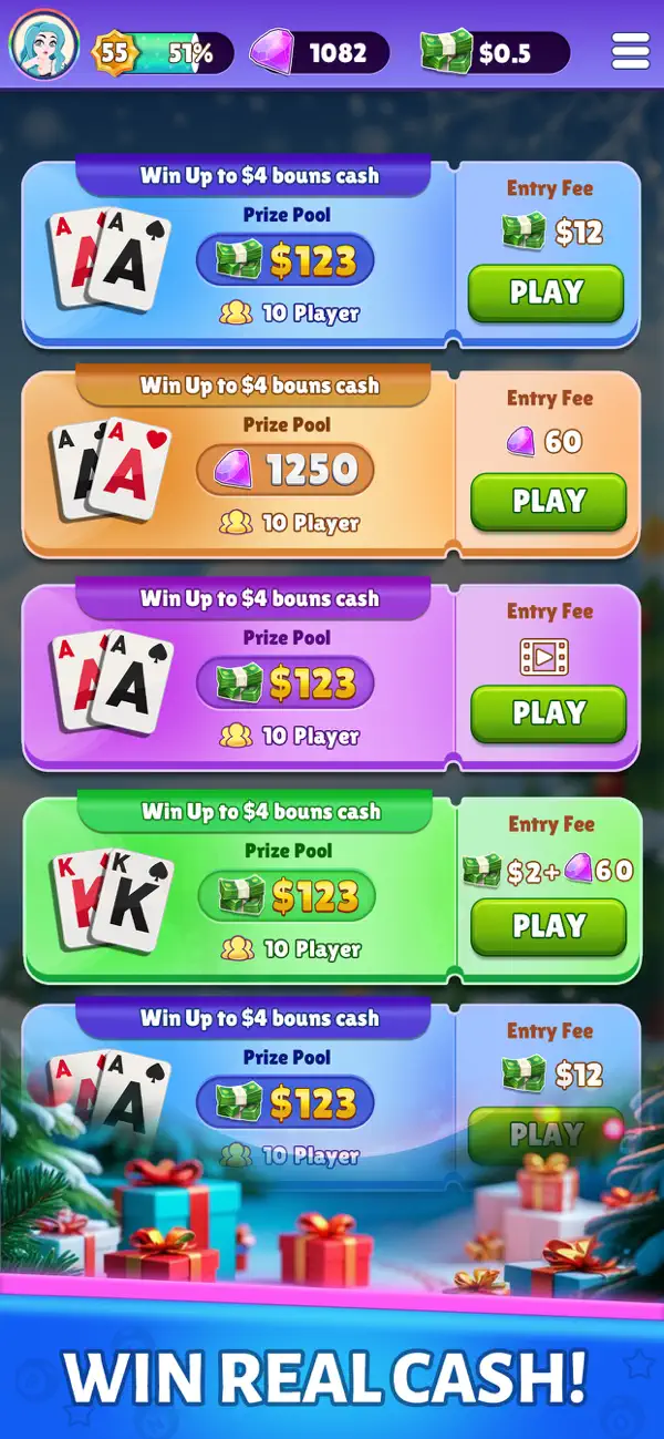 #4. Solitaire Flash: Win Real Cash (iOS) 由: HONG KONG LANQIAO TECHNOLOGY CO., LIMITED