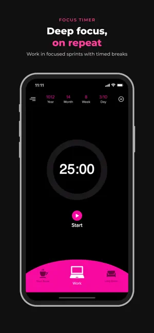 Pomodoro Timer: Focus & Work screenshot 1