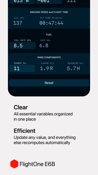 Screenshot #2 pour E6B Aviation Calculator - FLT1