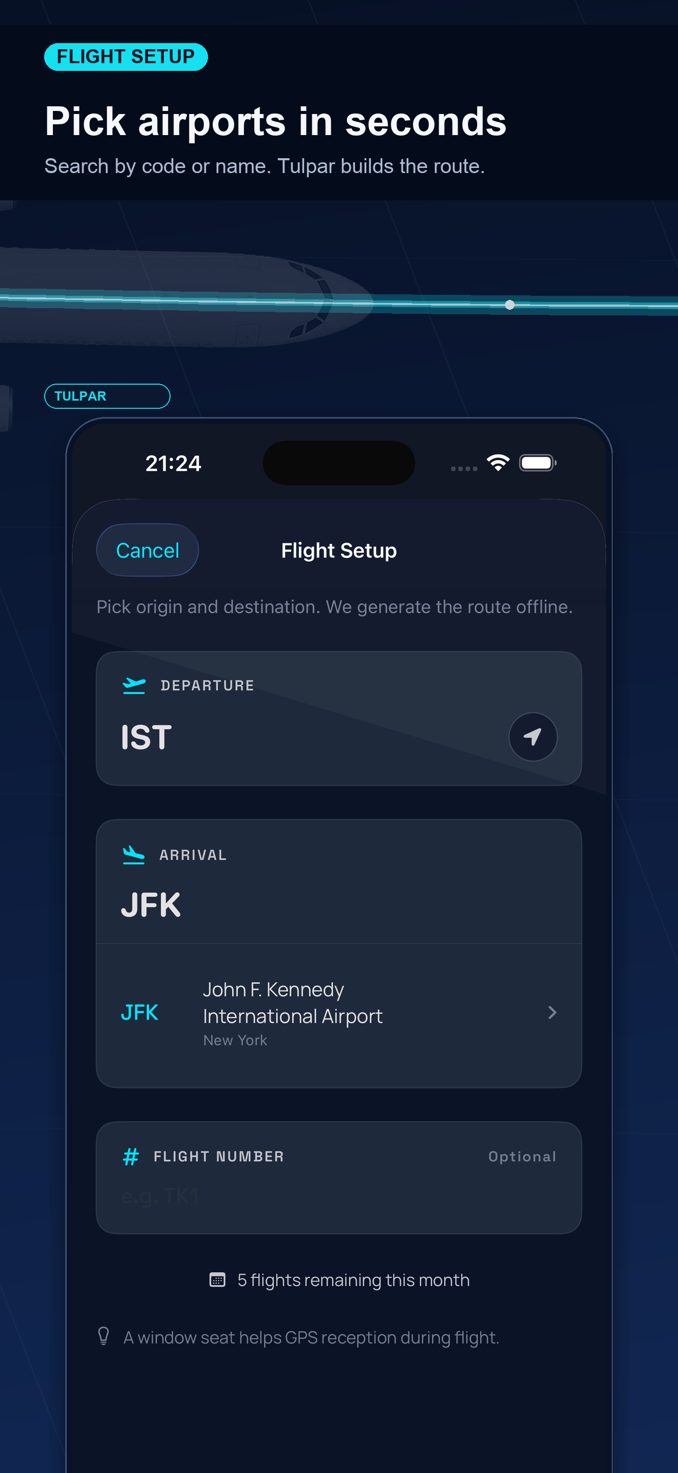 Tulpar: Offline Flight Tracker screenshot 4