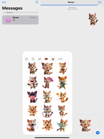 Meow Catnip Stickers iPad screenshot