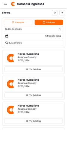 Comedia Ingressos - Produtor screenshot