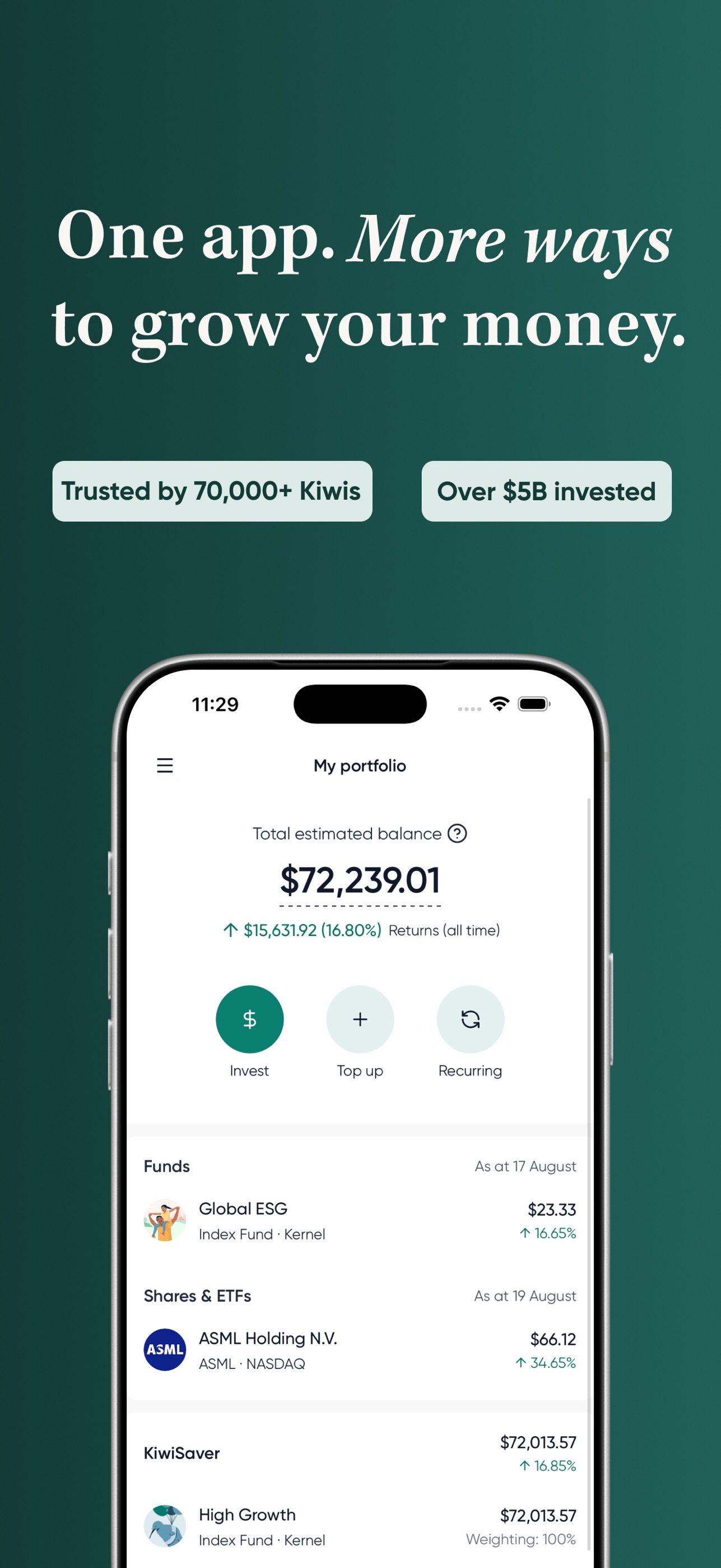Screenshot 1 of Kernel Wealth