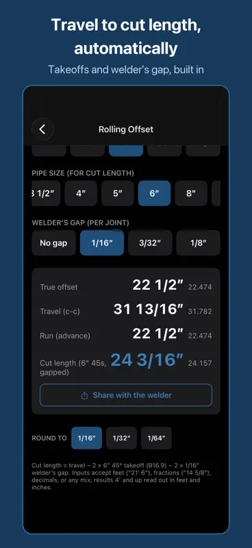 PipeBook Pipefitter Calculator screenshot 1 of 10