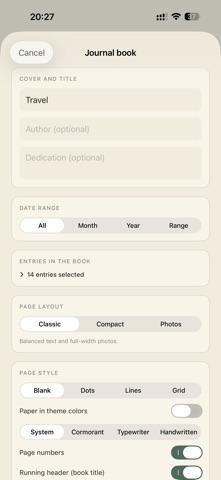 Kartka Journal iPhone screenshot