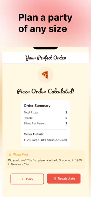 Pizza Calculator Planner screenshot 3