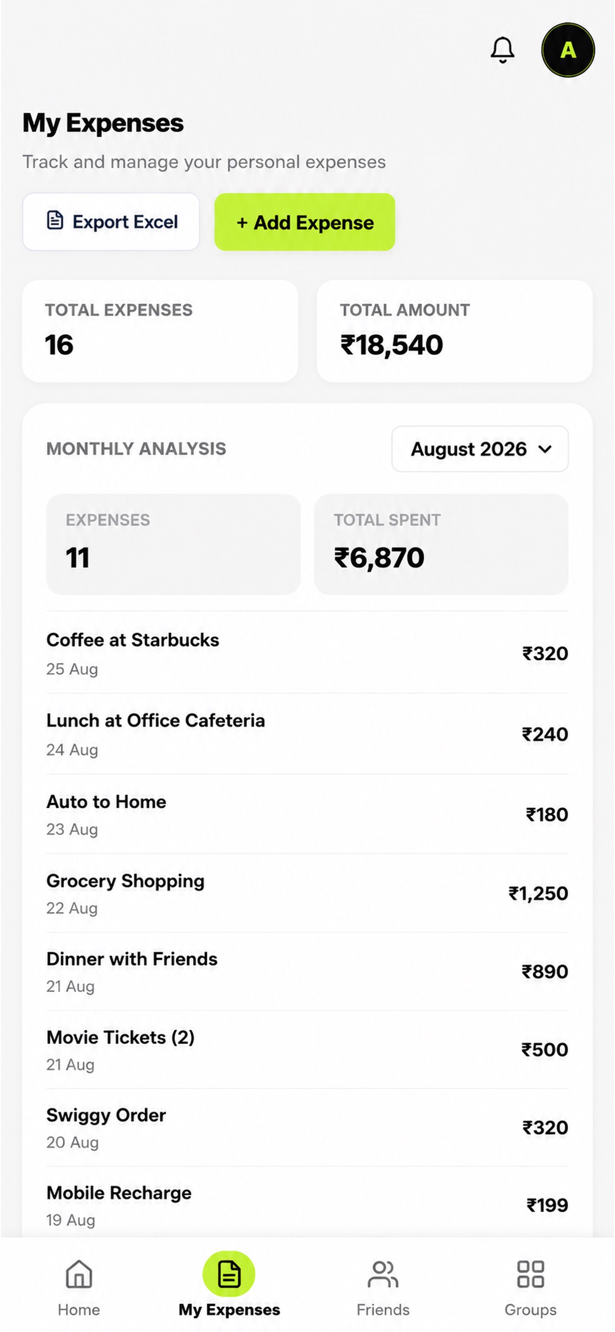 Screenshot 3 of PocketMate Expense Tracker