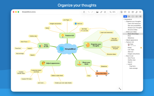 SimpleMind − Mind Mapping Screenshot