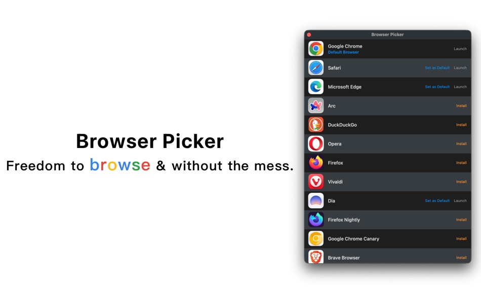 Browser Picker (macOS) Av: 洪均 王 Browser Picker (macOS) Av: 洪均 王