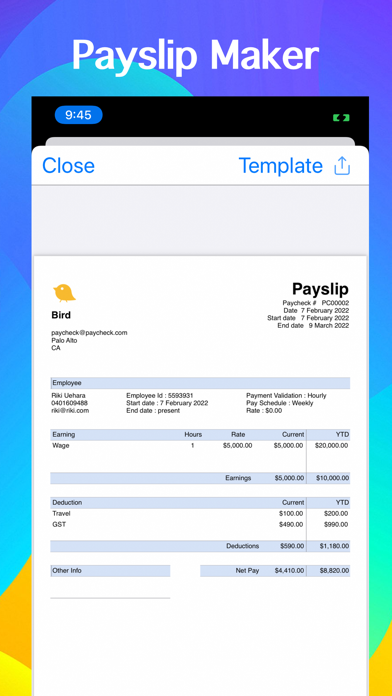 Payslip Maker Screenshot