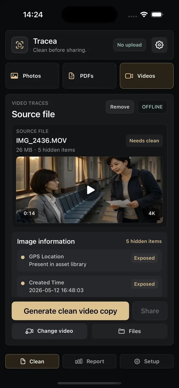 Screenshot #3 pour Tracea - Metadata Cleaner