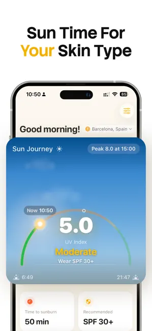 UVWise: UV 지수와 자외선 차단 iPhone screenshot 2