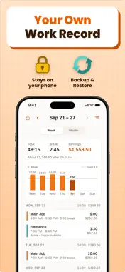 Hours Tracker: Work Time Clock screenshot 3