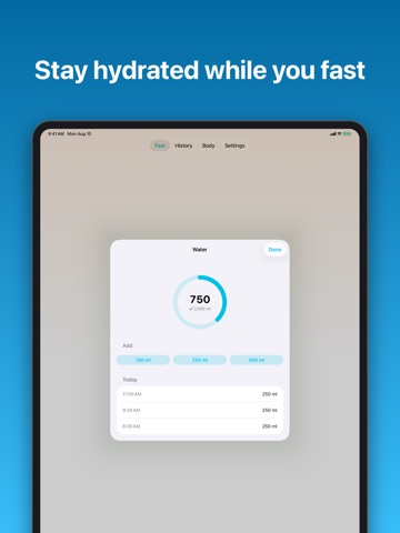 Super Fasting Tracker iPad screenshot