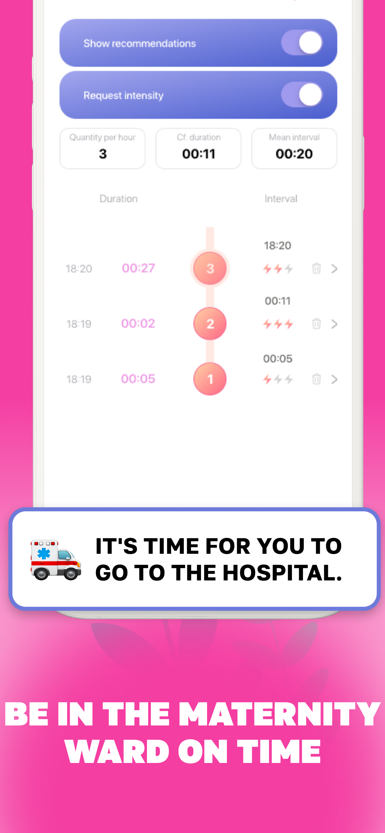 Contraction Timer－Tracker 9mo screenshot 3