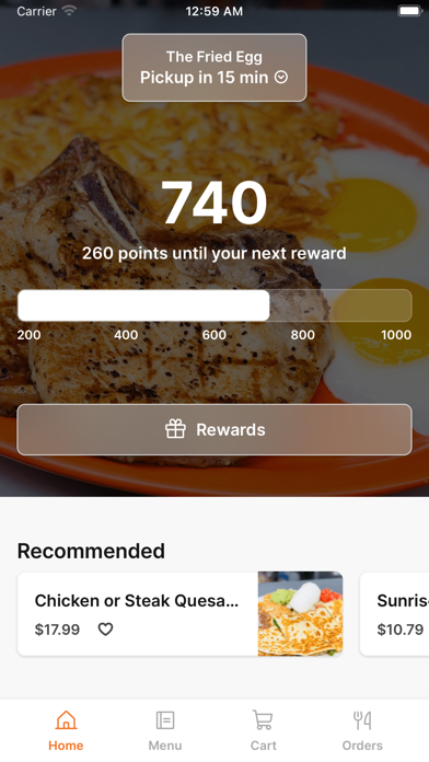 The Fried Egg To Go iPhone screenshot 1 - Food & Drink app