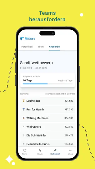 Screenshot von Schrittwettbewerb auf dem iPhone 4