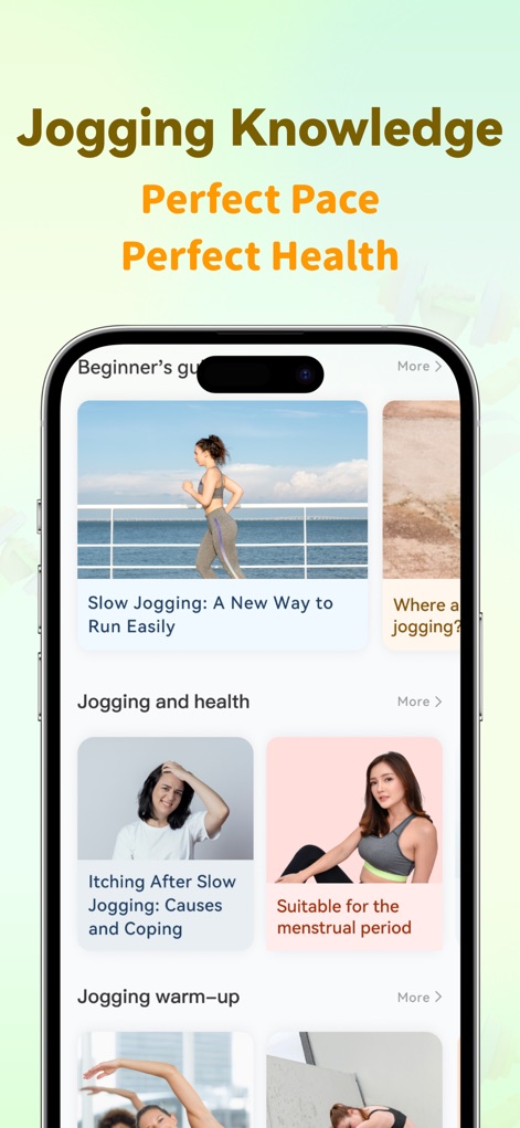 Slow Jogging Tracker &Timer - Explore the app's rich 'Beginner's guide' and various articles under 'Jogging and health' to deepen understanding and enhance practice.