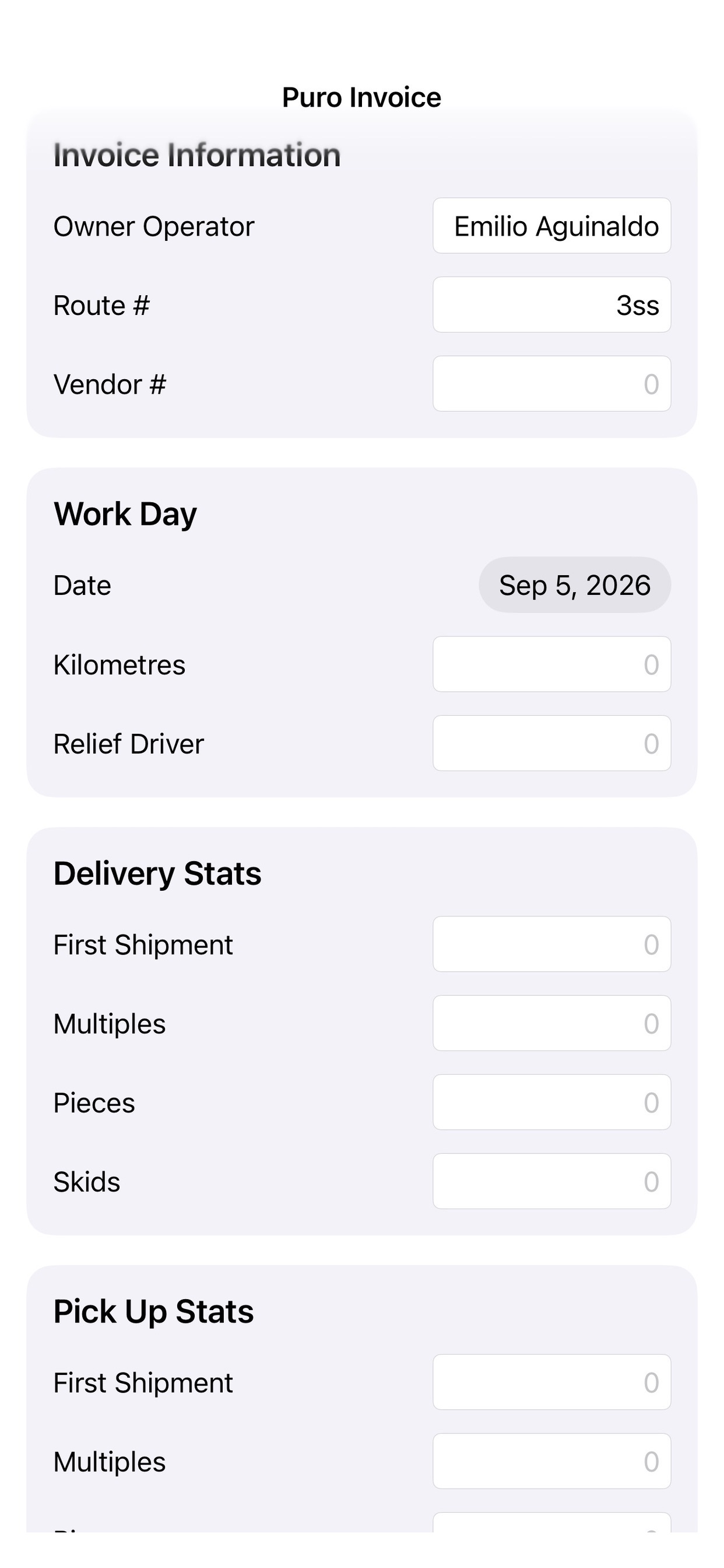 Screenshot 1 of Puro Invoice