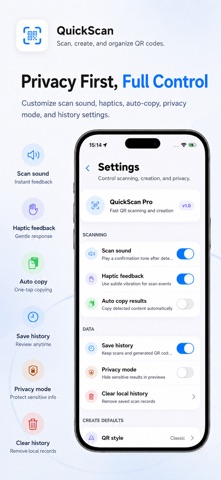 QR Code Scanner - Easy to Scan iPhone screenshot