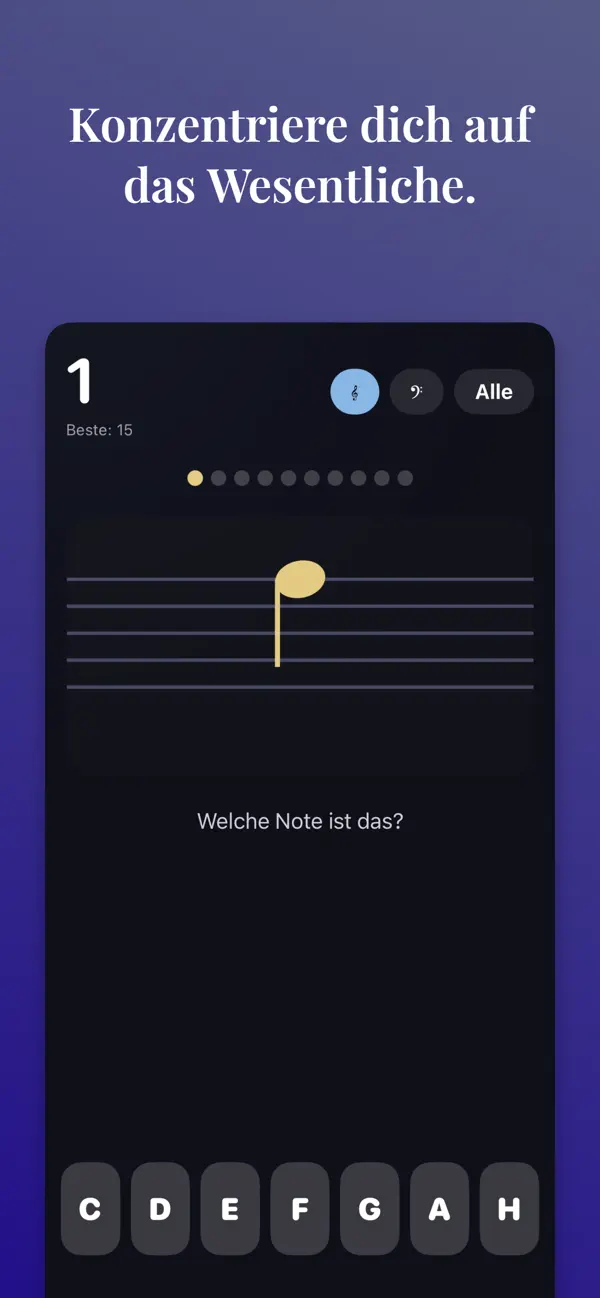 Screenshot #1 pour Notentrainer - Noten lesen