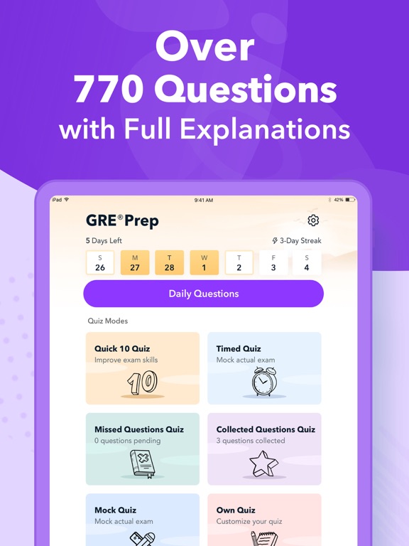 GRE® Test Prep 2026 iPad screenshot 2 - Education app