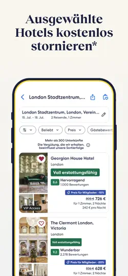 Screenshot von Expedia: Reise, Hotel, Flug auf dem iPhone 5