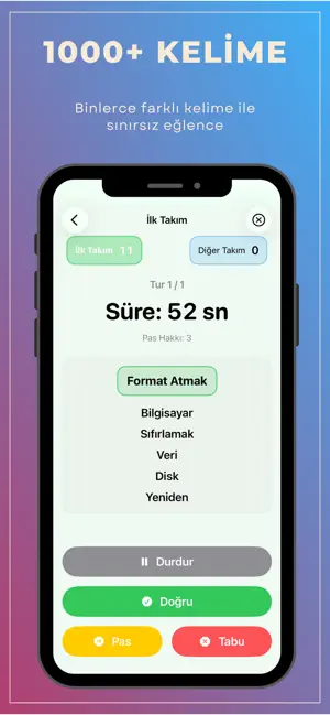 Türkçe Tabu Güncel Kelimeler screenshot 2