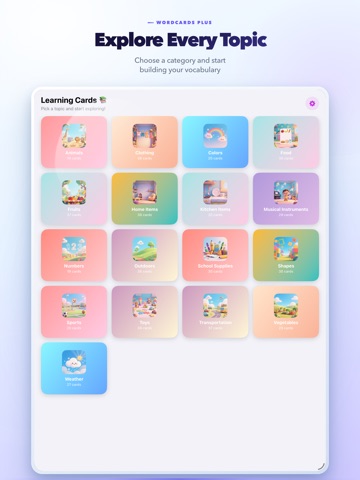 WordCards Plus iPad screenshot