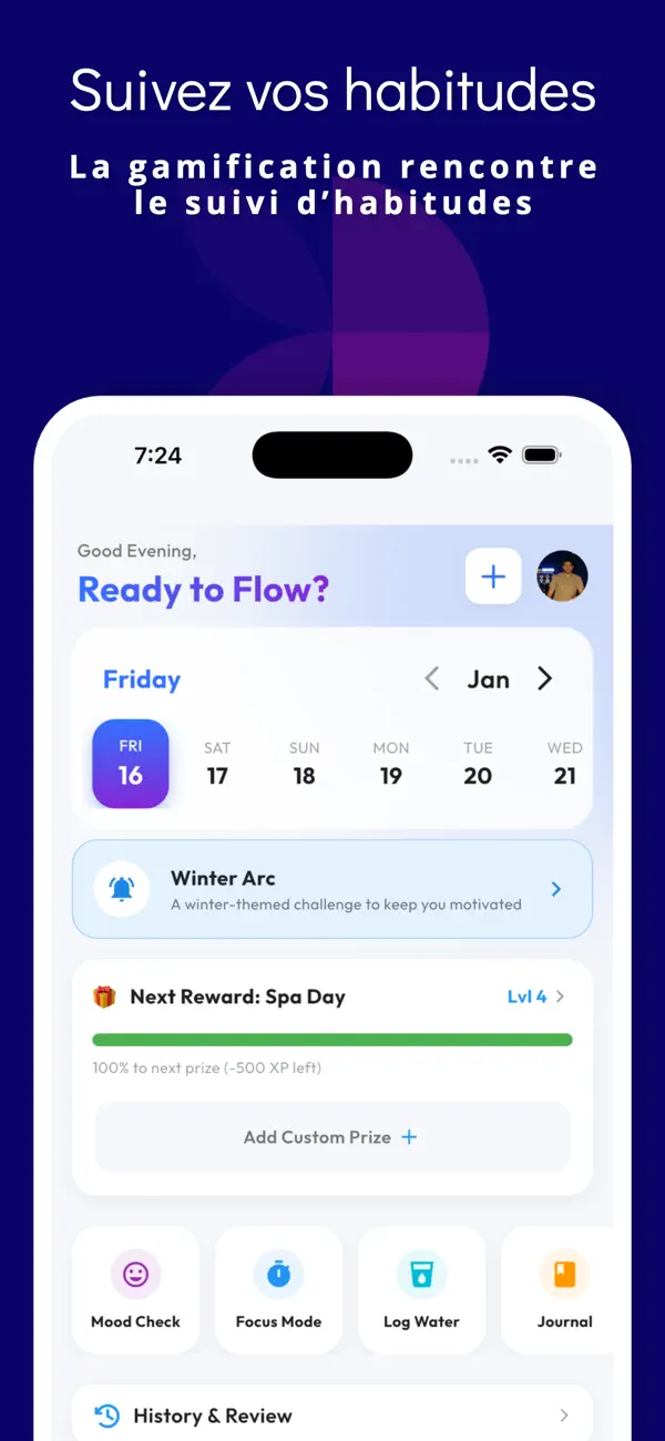 Screenshot #1 pour Habit Flow: Suivi Quotidien