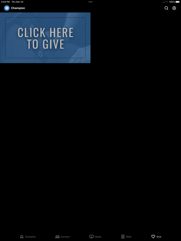 Champion Christian Center iPad screenshot 4 - Lifestyle app