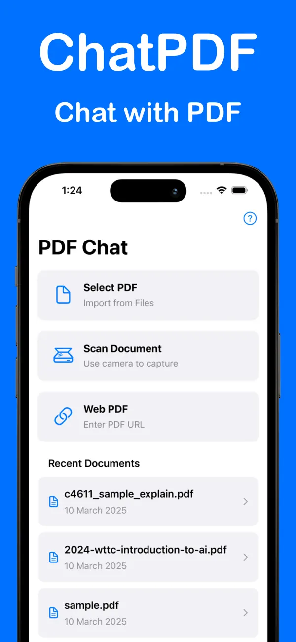 Screenshot #1 pour ChatPDF - AI Chat With PDF Doc