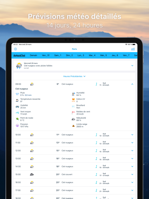 Screenshot #6 pour Météo 14 jours Pro